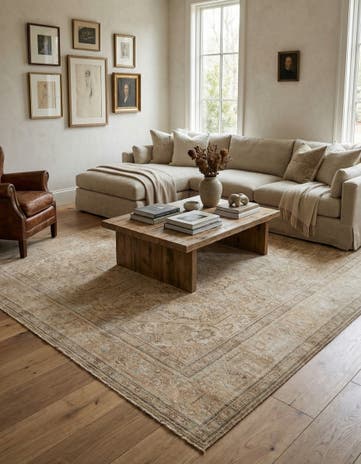 9' 6 x 12' 7 Hand Knotted Ultra Vintage Persian Wool Rug
