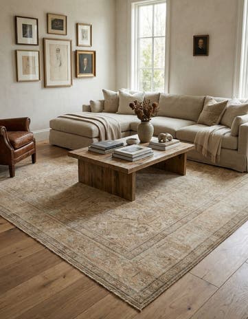 9' 6 x 12' 7 Hand Knotted Ultra Vintage Persian Wool Rug