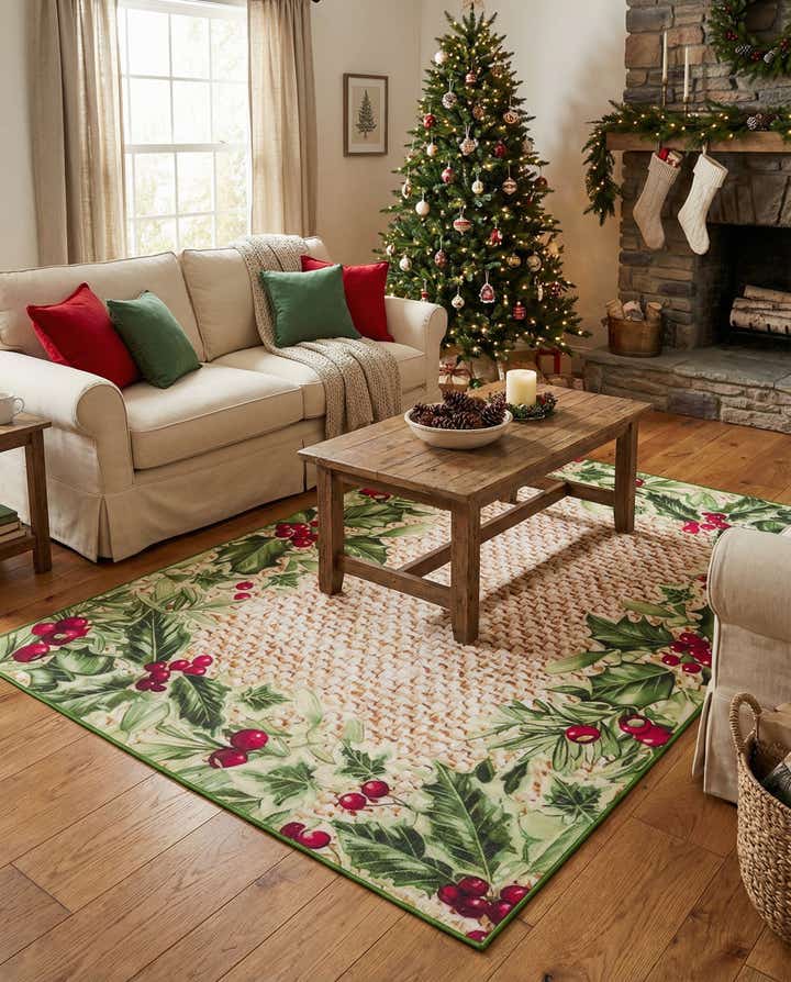 6' 1 x 9' Easy-Clean Jill Zarin Caribbean Indoor / Outdoor Rug