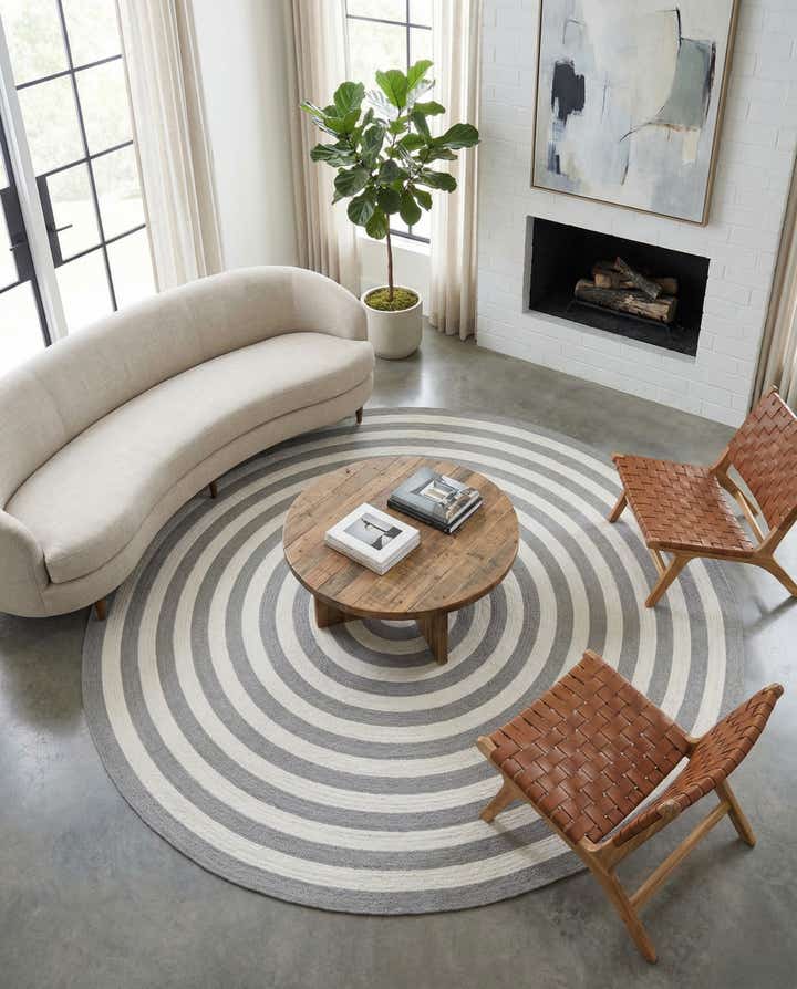 10' x 10' Easy-Clean Eco Verse Washable Indoor / Outdoor Round Rug