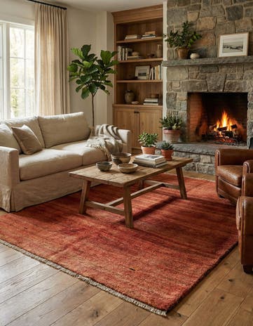 5' 5 x 7' Hand Knotted Gabbeh Wool Rug