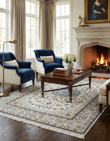 5' 2 x 8' 4 Hand Knotted Nain Rug