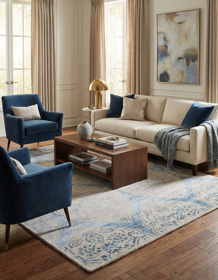 Detail image of 7' 10 x 9' 8  Hand Knotted Darya Rug