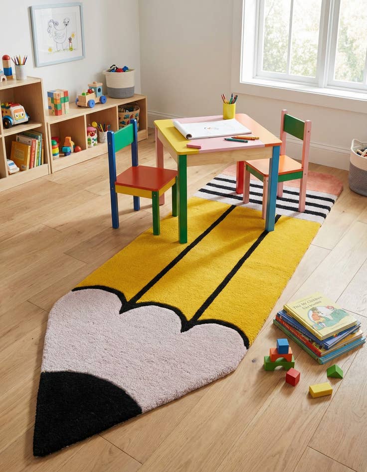 Detail image of 2' x 5' 11 Playtime Kids Wool Freeform Rug