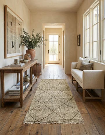 5' 4 x 9' 6 Hand Knotted Moroccan Wool Runner Rug