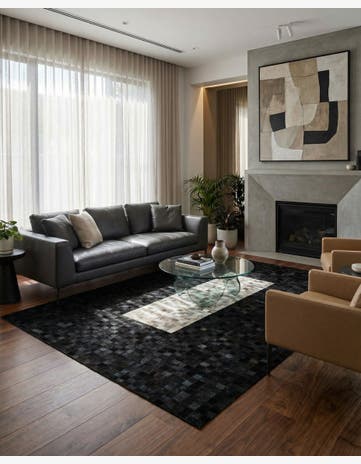 5' x 7' 11 Cowhide - Patchwork Rug