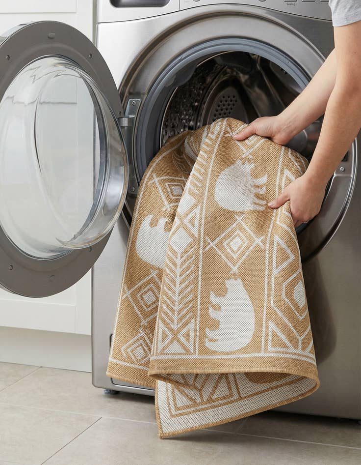 Detail image of 5' 3 x 8'  Washable Southwestern Indoor / Outdoor Rug