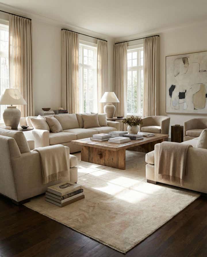 12' 3 x 14' 9 Hand Knotted Oushak Wool Rug