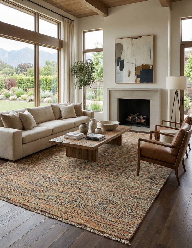 Detail image of 6' 9 x 9' 8  Hand Knotted Modern Ziegler Rug