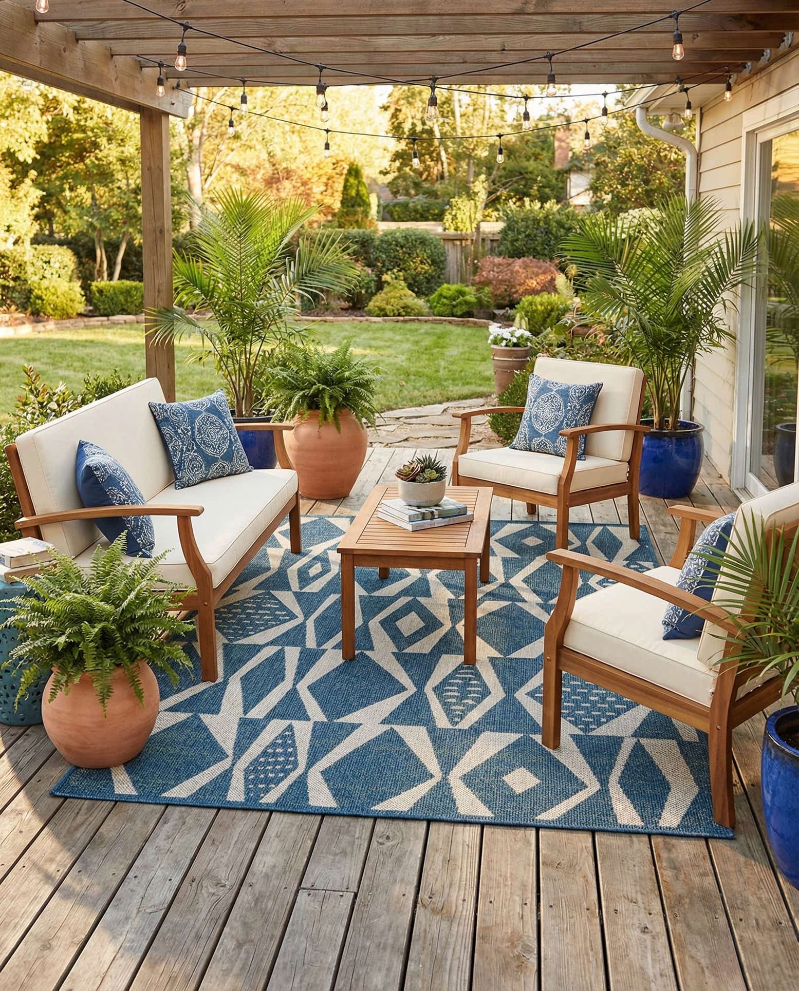 5' 2 x 7' 7 Easy-Clean Baja Indoor / Outdoor Rug