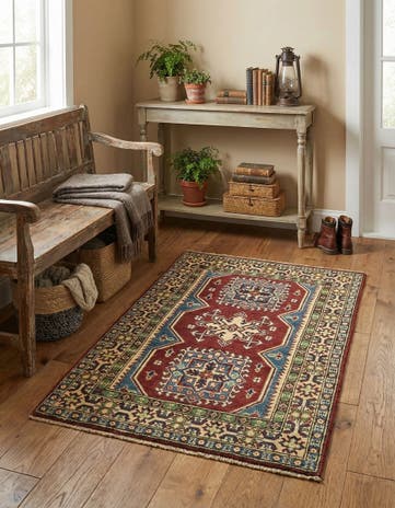 2' 9 x 4' 2 Hand Knotted Kazak Rug