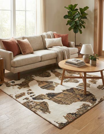 4' 7 x 8' Hand Knotted Ultra Vintage Persian Wool Rug