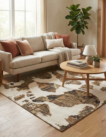 4' 7 x 8' Hand Knotted Ultra Vintage Persian Wool Rug