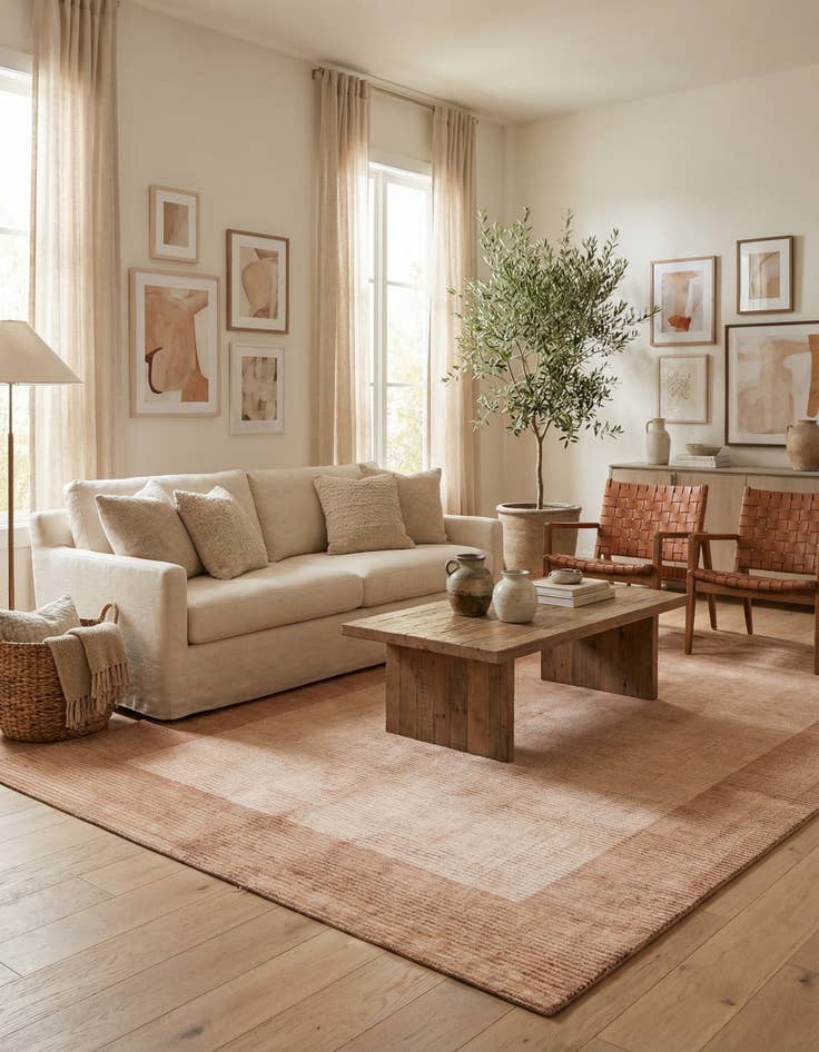 Detail image of 5' 7 x 7' 10 Hand Knotted Darya Wool Rug