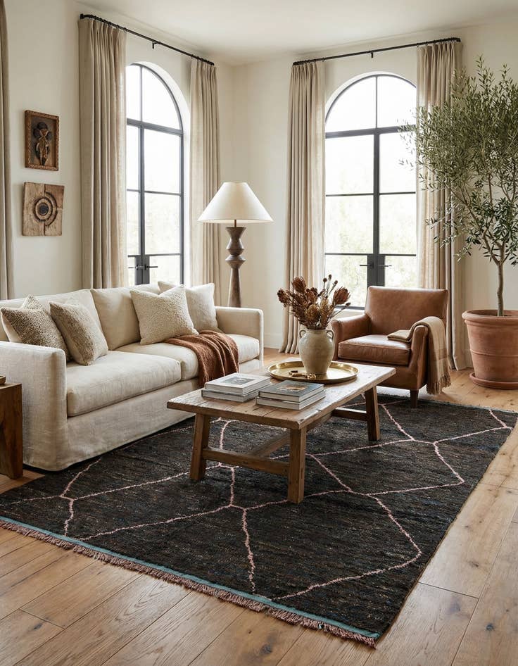 Detail image of 7' 8 x 10' 5  Hand Knotted Moroccan Wool Rug