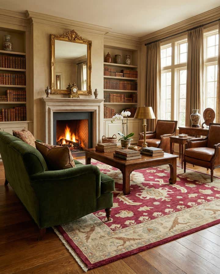 5' 3 x 7' 5 Hand Knotted Ziegler Wool Rug