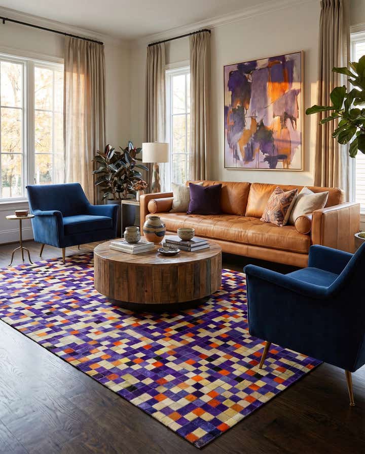 5' 2 x 8' Cowhide - Patchwork Rug