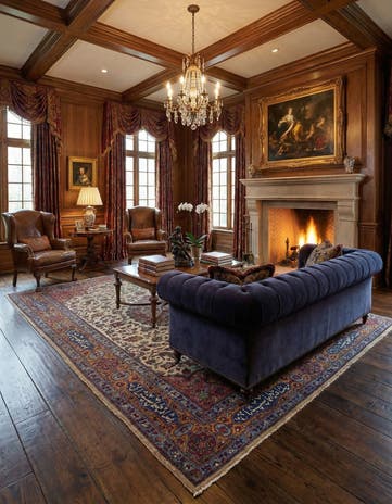 6' 4 x 9' 2 Hand Knotted Isfahan Persian Wool Rug
