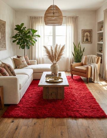 4' 7 x 7' 10 Hand Knotted Moroccan Wool Rug