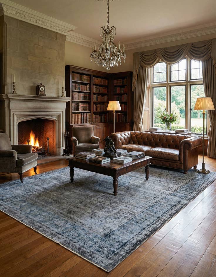 Detail image of 9' 11 x 12' 11 Vintage Royal Wool Rug