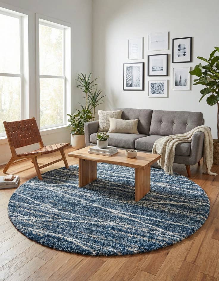 Detail image of 10' x 10' Serenity Shag Round Rug