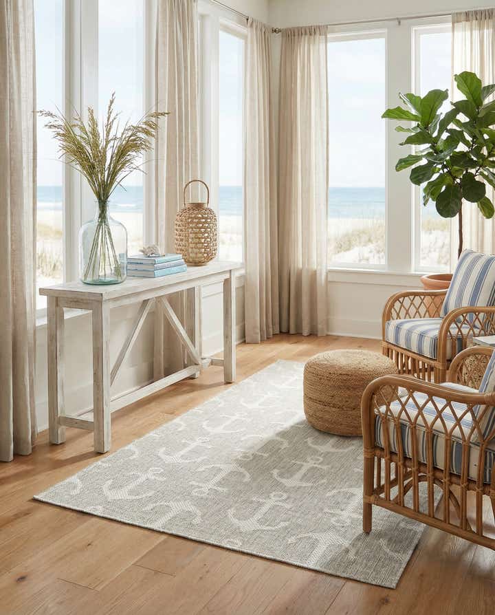 3' x 5' 3 Easy-Clean Coastal Indoor / Outdoor Rug