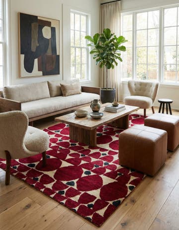 5' 9 x 8' 3 Hand Knotted Darya Wool Rug