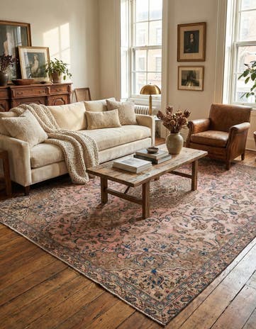 7' 4 x 10' Hand Knotted Ultra Vintage Persian Wool Rug