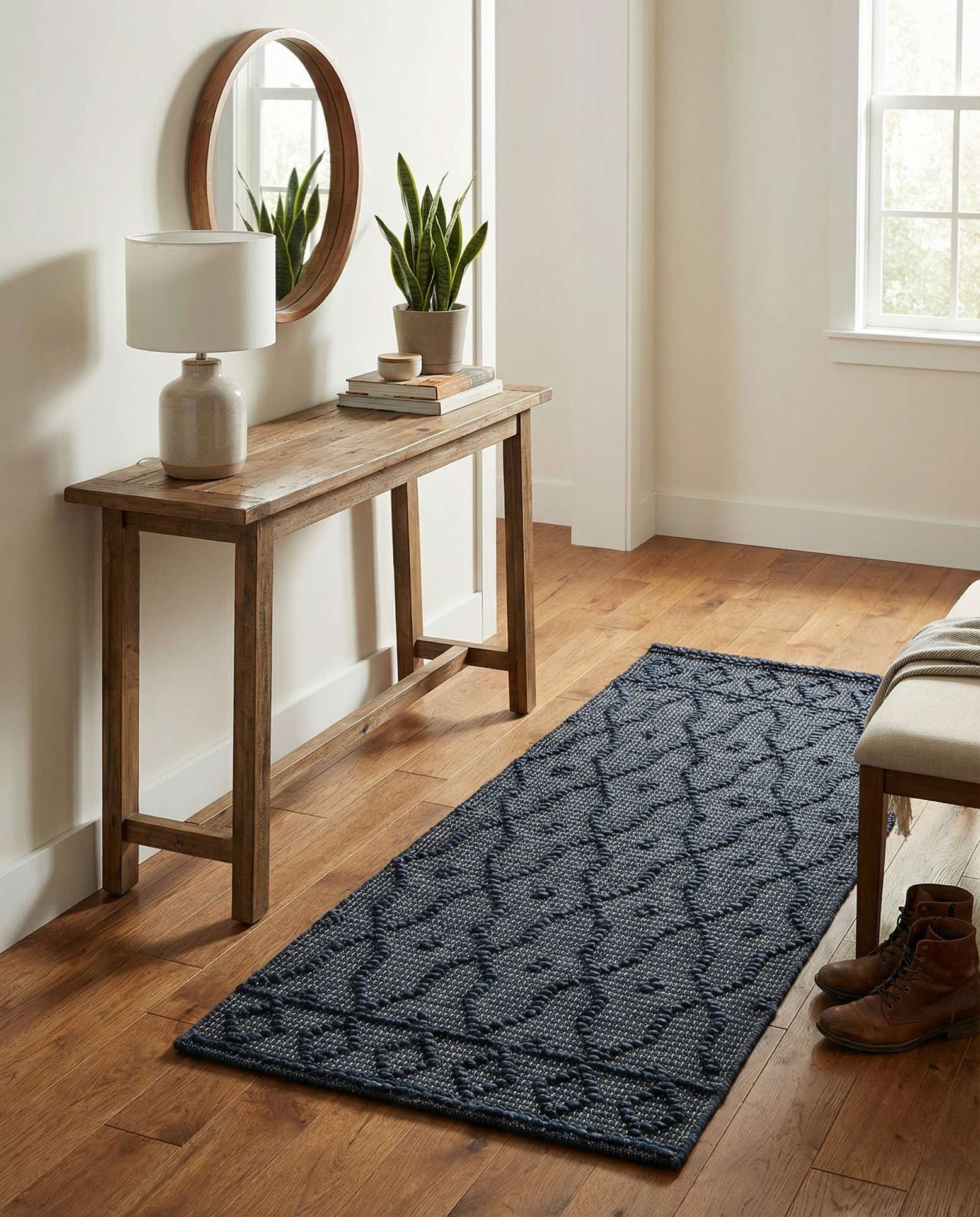 60cm x 125cm Handgewebt Larsa Jute Läufer Teppich