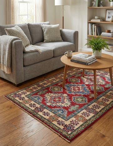 3' 3 x 5' Hand Knotted Kazak Rug