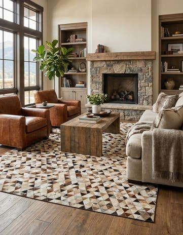 5' 1 x 7' 11 Cowhide - Patchwork Rug