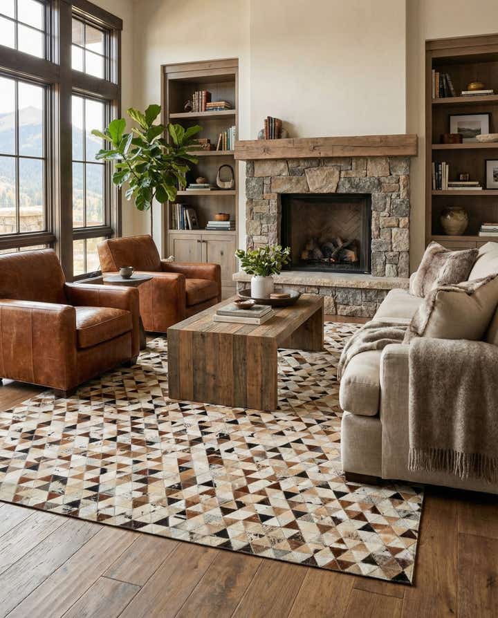 5' 1 x 7' 11 Cowhide - Patchwork Rug
