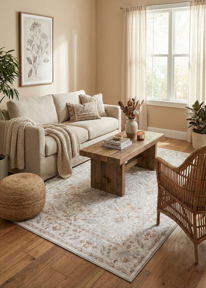 5' 1 x 8' Washable Timeless Rug