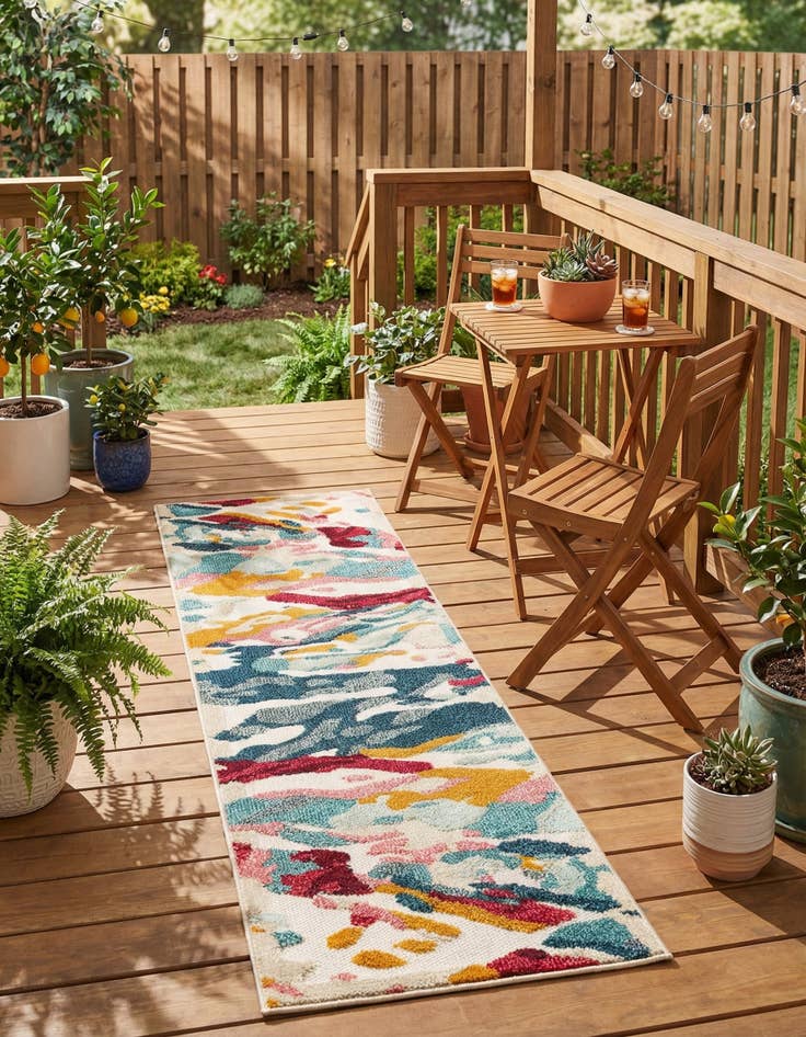 Detail image of 2' x 6'  Washable Casablanca Indoor / Outdoor Runner Rug