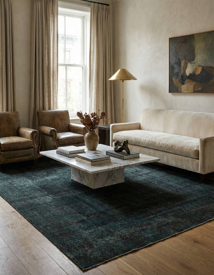 Detail image of 8' x 11'  Hand Knotted Ultra Vintage Persian Wool Rug