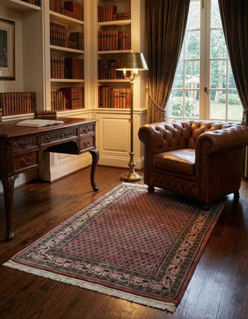 3' 1 x 5' 1 Hand Knotted Mir Wool Rug