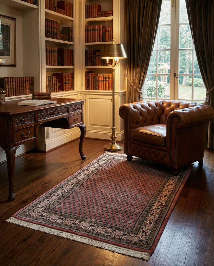 3' 1 x 5' 1 Hand Knotted Mir Wool Rug