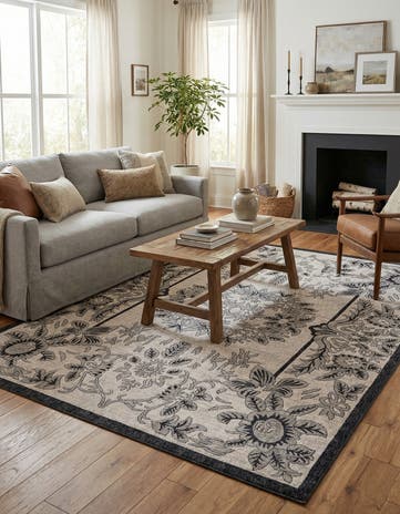Ivory Eco Traditional Rug