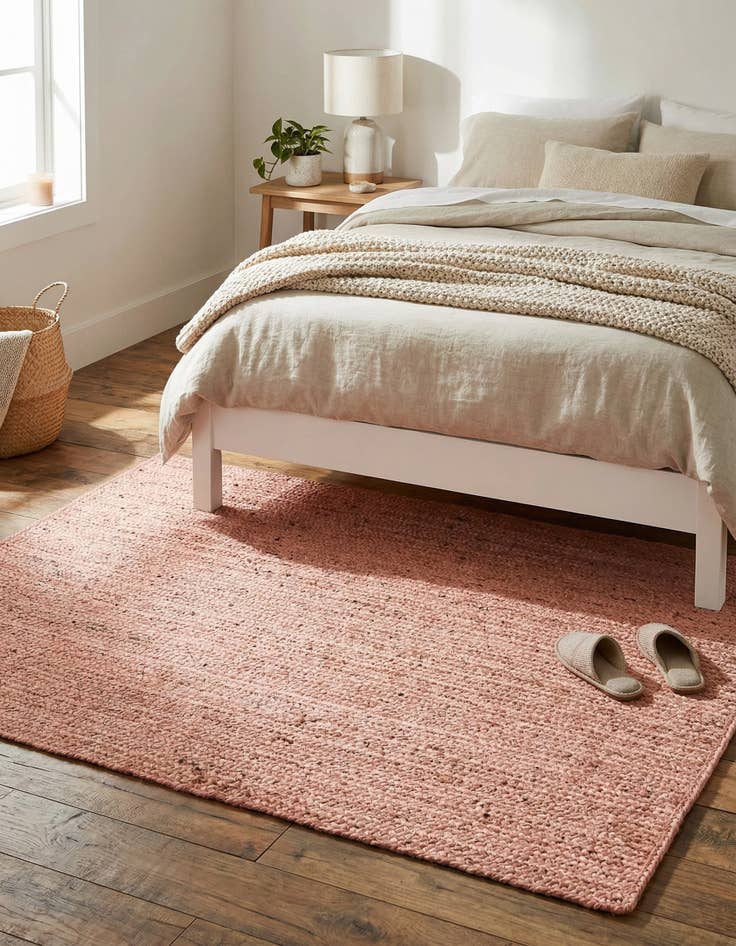 Detail image of  4' 1 x 6' 1  Hand Braided Jute Rug