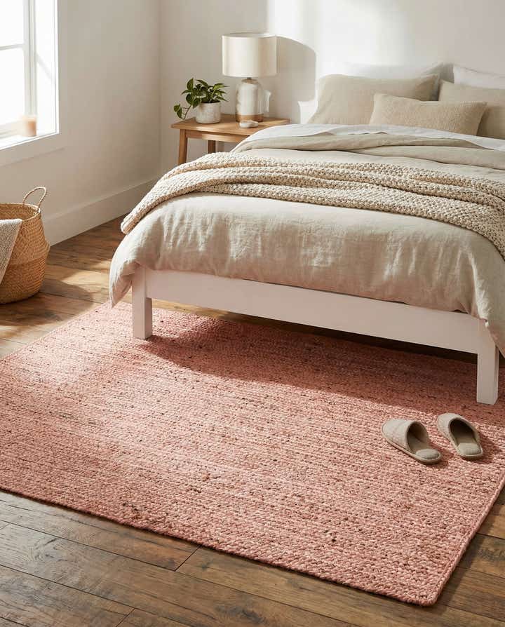 4' 1 x 6' 1 Handmade Braided Jute Rug