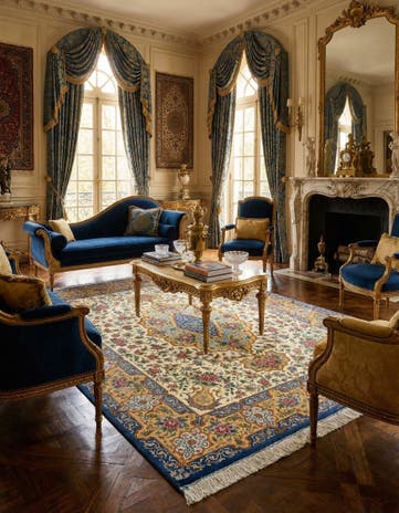6' 6 x 8' 1 Ghom Silk Rug