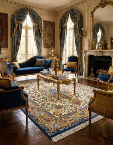 6' 6 x 8' 1 Ghom Silk Rug