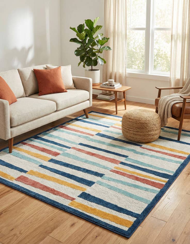 Detail image of  7' 10 x 10'  Washable Belize Indoor / Outdoor Rug