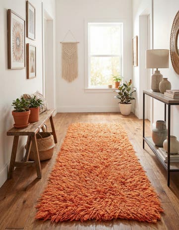 2' 4 x 6' 10 Hand Knotted Moroccan Wool Runner Rug