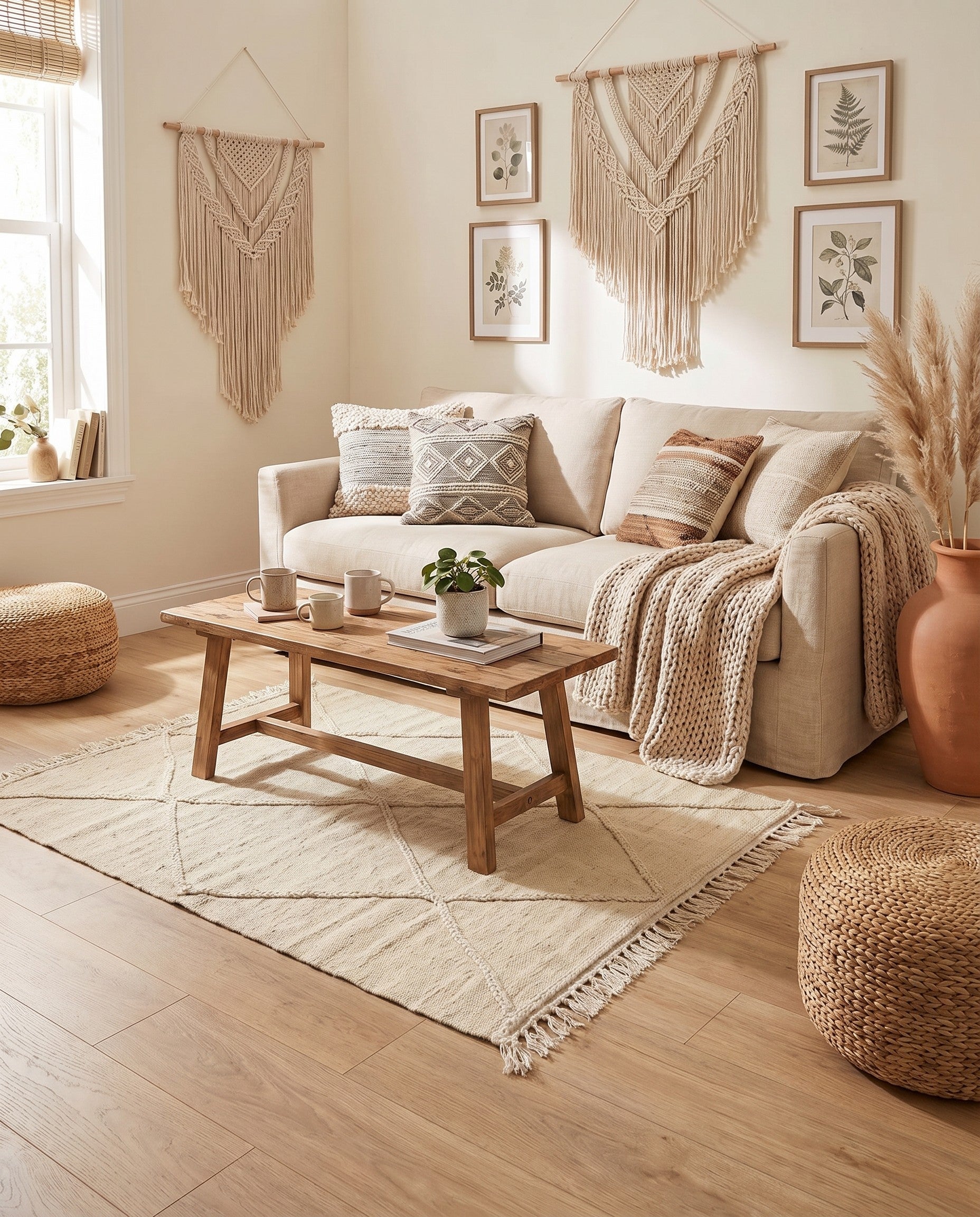 3' 5 x 4' 9 Hand Knotted Moroccan Wool Rug