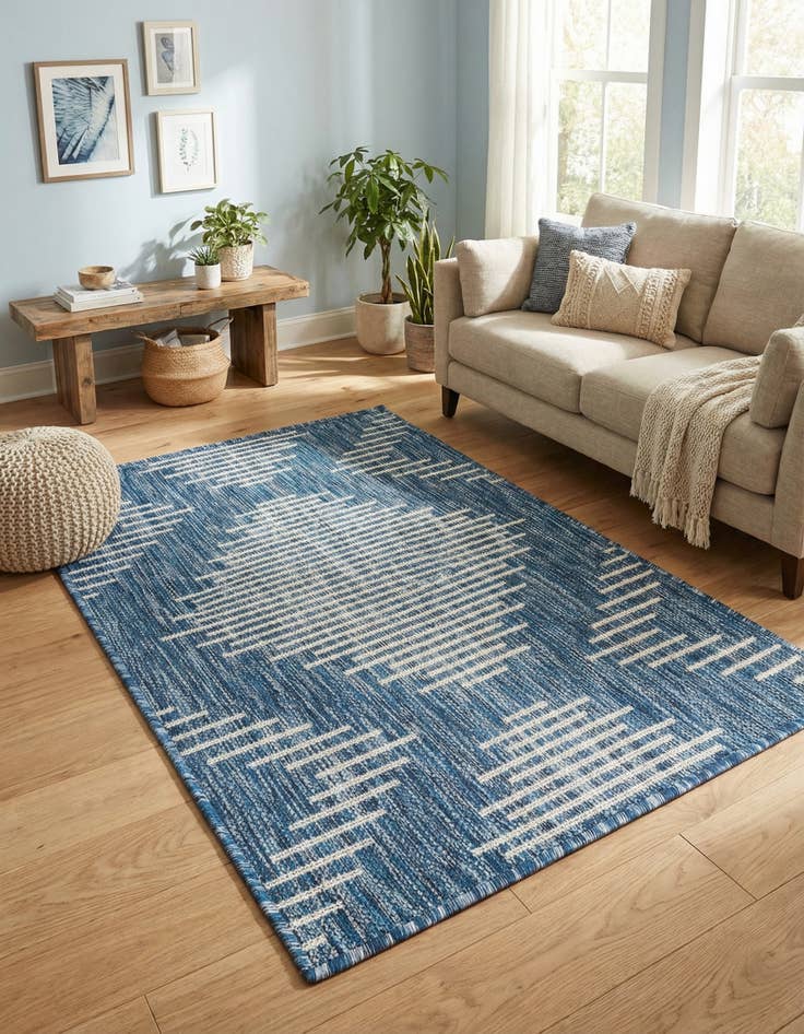 Detail image of  2' x 3'  Washable Modern Indoor / Outdoor Rug