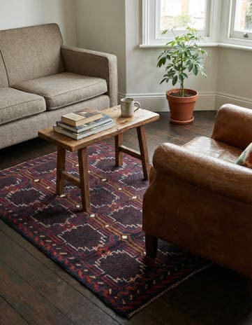 2' 10 x 4' 5 Hand Knotted Balouch Persian Wool Rug