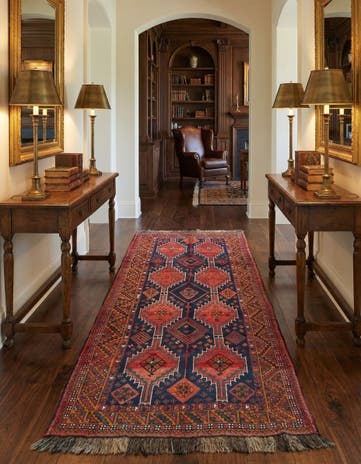 4' 9 x 10' 2 Hand Knotted Lori Persian Wool Runner Rug