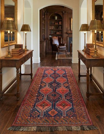 4' 9 x 10' 2 Hand Knotted Lori Persian Wool Runner Rug