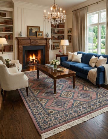 5' 2 x 7' 6 Hand Knotted Bokhara Oriental Rug